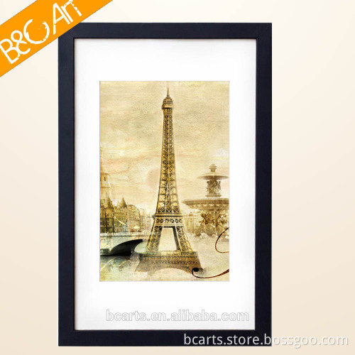 The world-famous paris eiffel tower painting